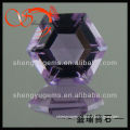 Hexagon Pink Decorative Glass Gemstone In Bulk For Jewelry/Rings(GLSP-5x5-0060)